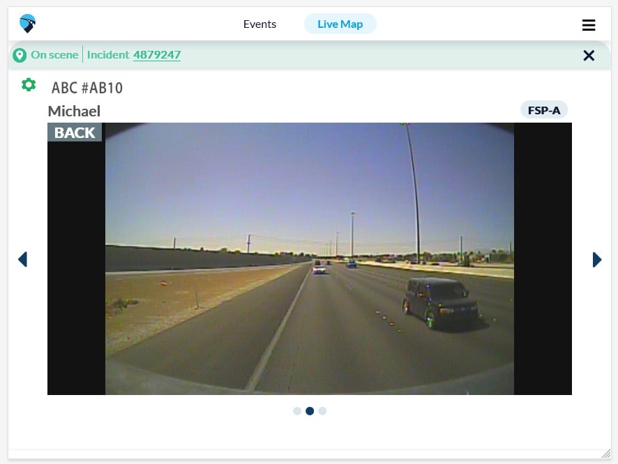 How do I access a Dashcam feed on the Live Map?
